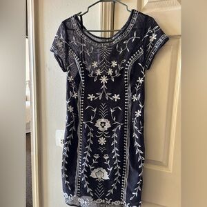 Abercrombie & Fitch Navy and White Floral Mini Dress